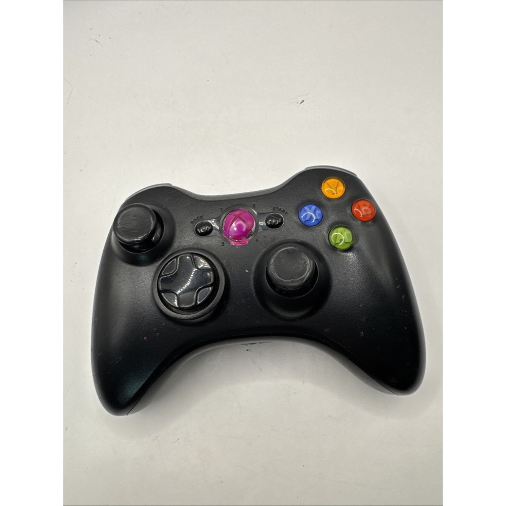 Official Microsoft Xbox 360 Black Wireless Controller! ~ Works Great! Authentic!